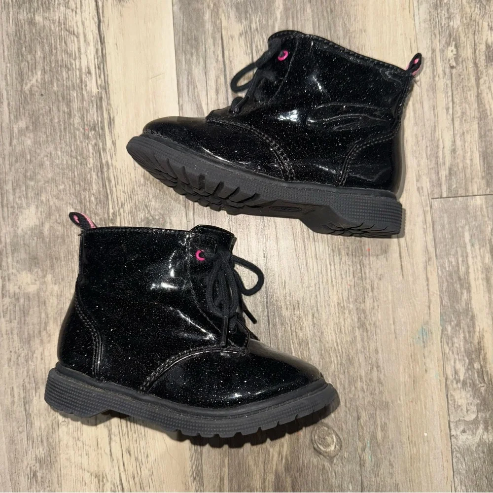 Wonder Nation Glittery Black Kids Boots